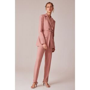 C/MEO COLLECTIVE Women's Dusty Pink Draped Suit Blazer Jacket Size Medium